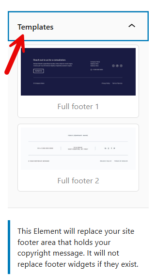 all templates - Create custom footer in GeneratePress