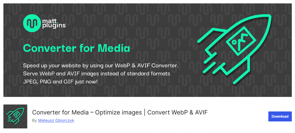 converter for media plugin - Automatically Convert Images to WebP on WordPress
