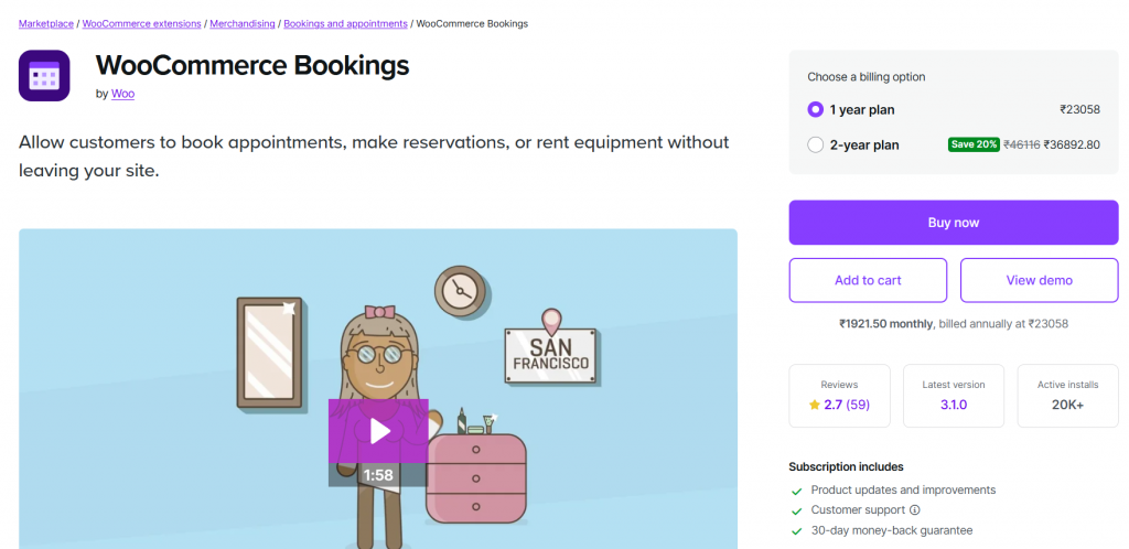 WooCommerce Bookings