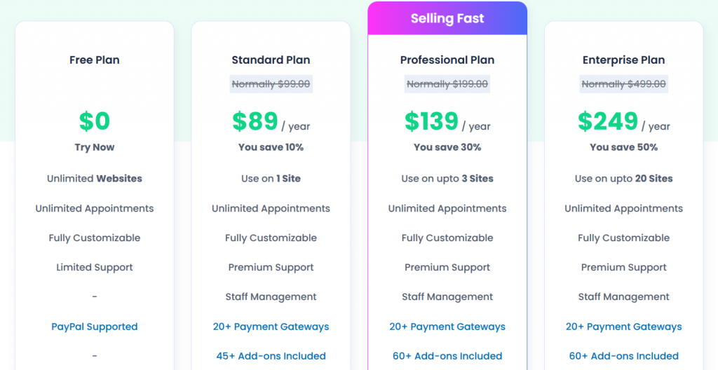 bookingpress pricing