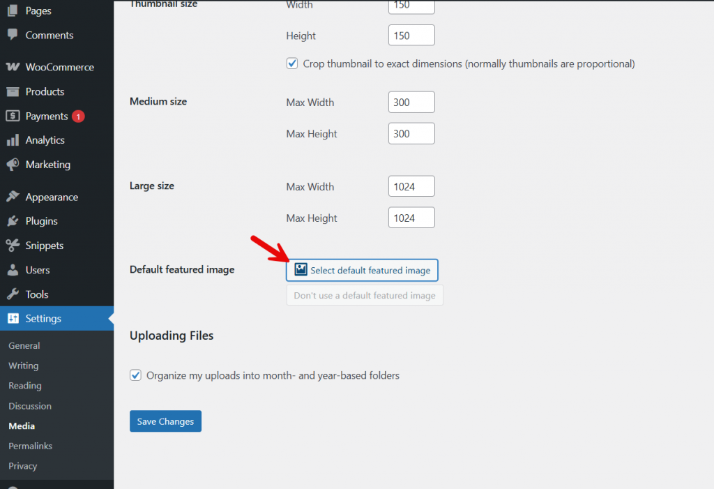 set default featured image settings -  Set a Default Featured Image in WordPress