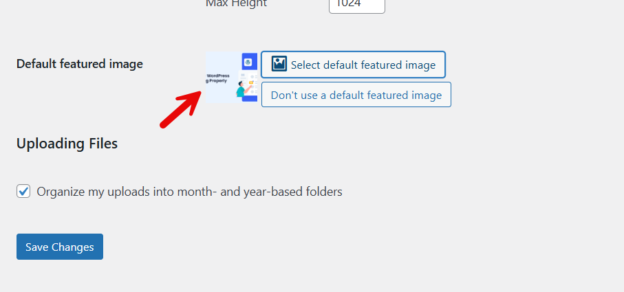 set featured image - Set a Default Featured Image in WordPress