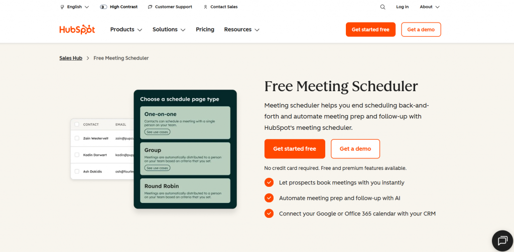 HubSpot Meetings