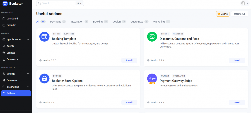 add-ons - Create a nail salon booking system
