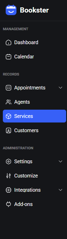 all bookster settings