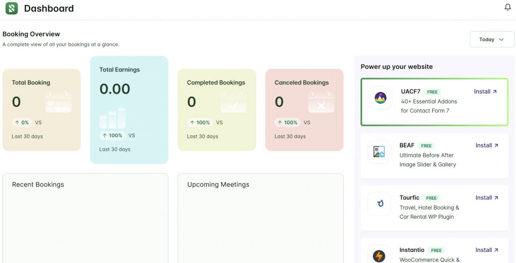 hydra booking dashboard