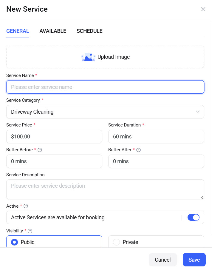 add service - Create a Home Service Booking Platform