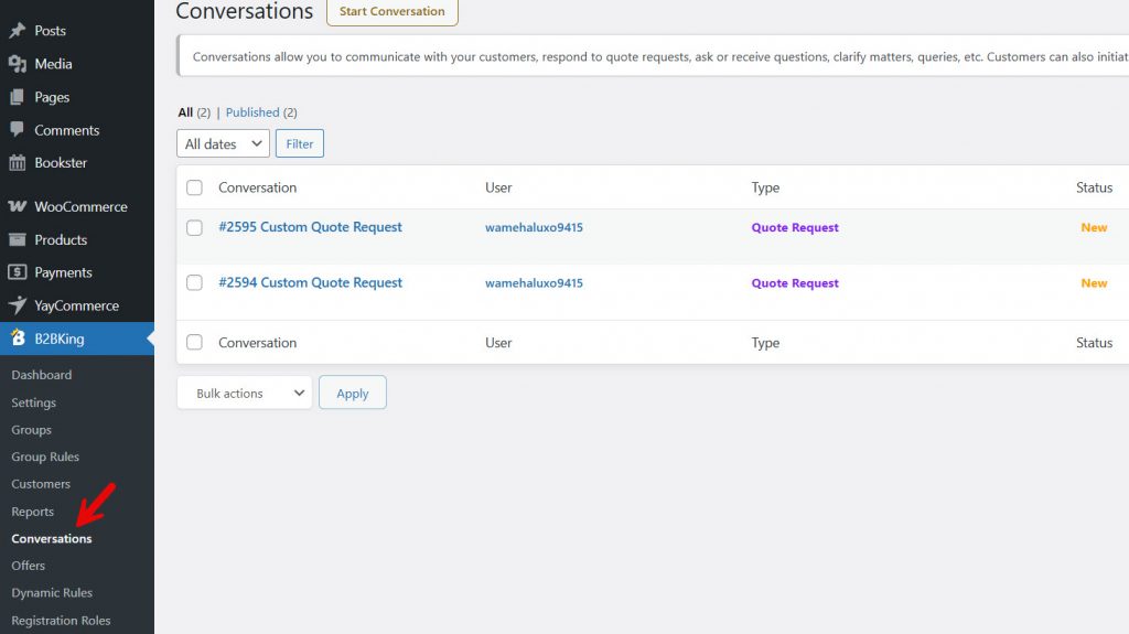 all convos - B2BKing review