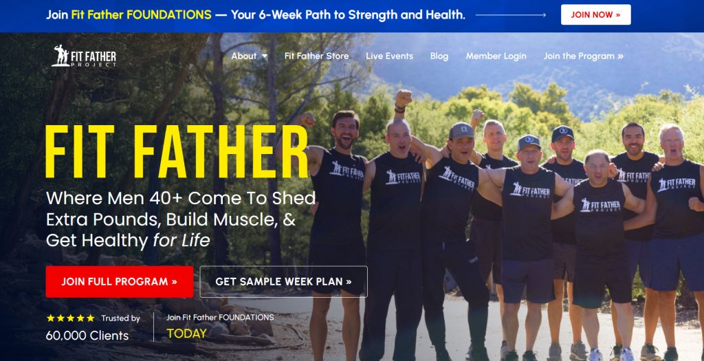 Fit Father Project - WordPress Personal Trainer Booking Website Examples