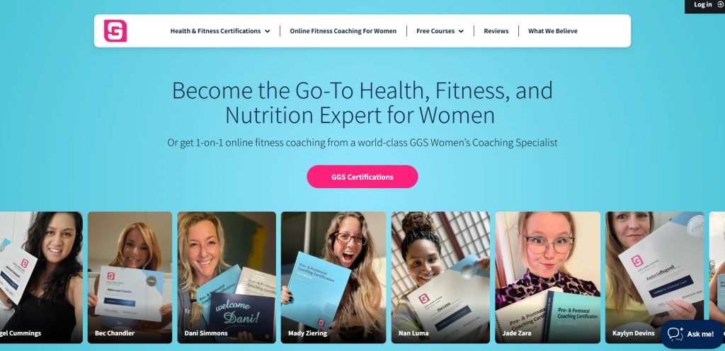 Girls Gone Strong - WordPress Personal Trainer Booking Website Examples