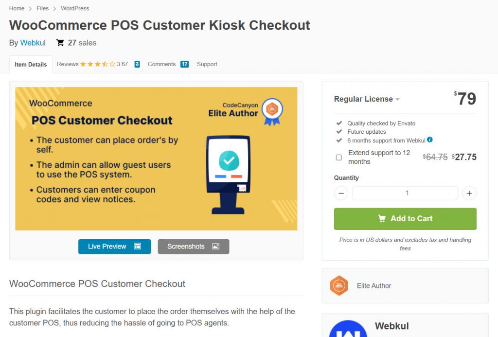 WooCommerce POS Customer Kiosk Checkout