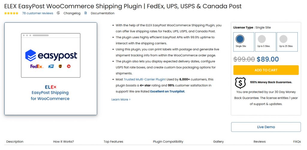 ELEX EasyPost WooCommerce Shipping Plugin
