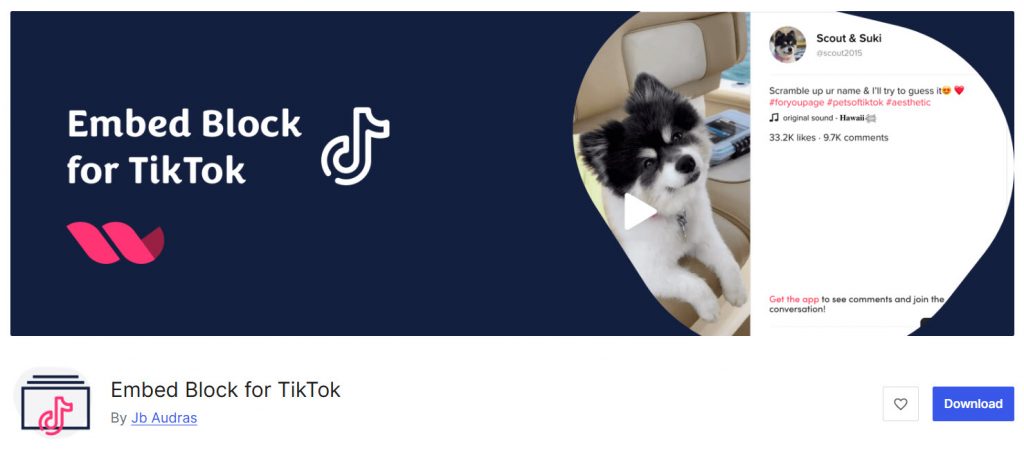 Embed Block for TikTok