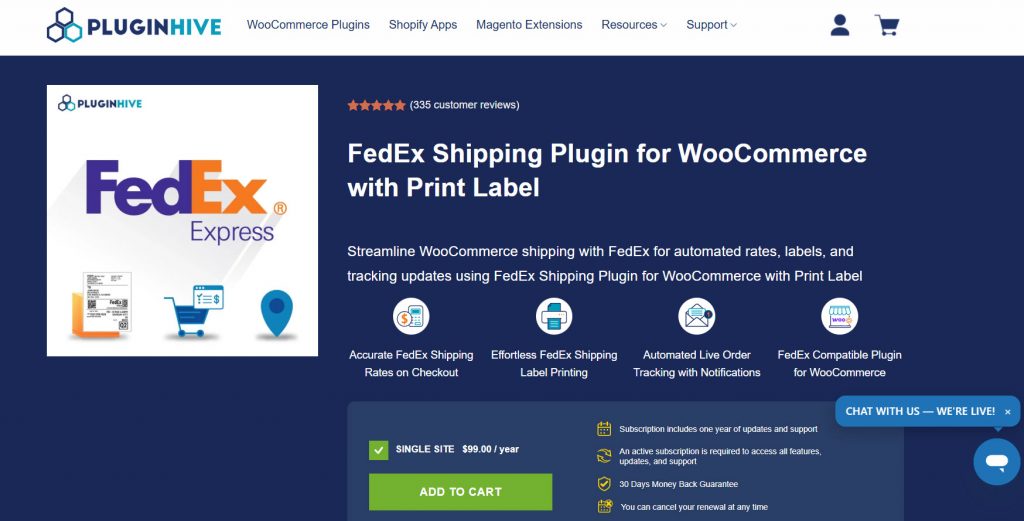 FedEx Shipping Plugin for WooCommerce with Print Label