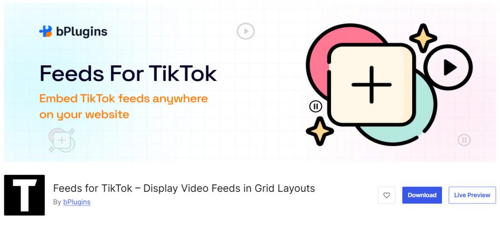 Feeds for TikTok - tiktok plugins for wordpress