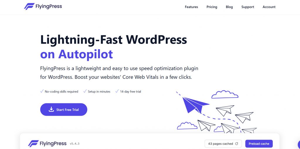 FlyingPress - WP Fastest Cache Alternatives