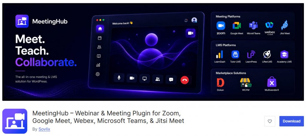 MeetingHub - WordPress Video Conference Plugins