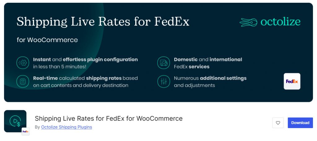 Shipping Live Rates for FedEx for WooCommerce