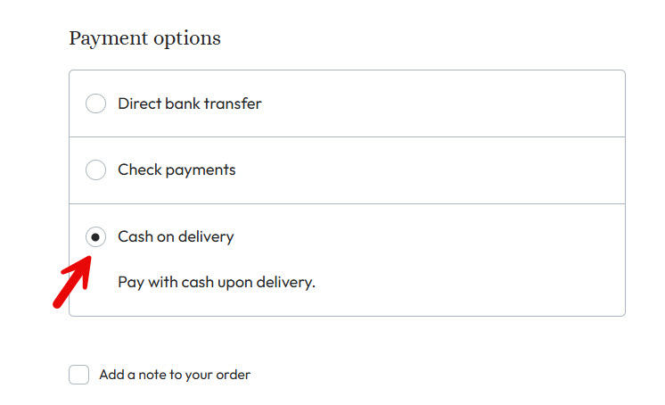 cod option