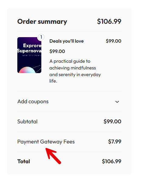 extra fee added