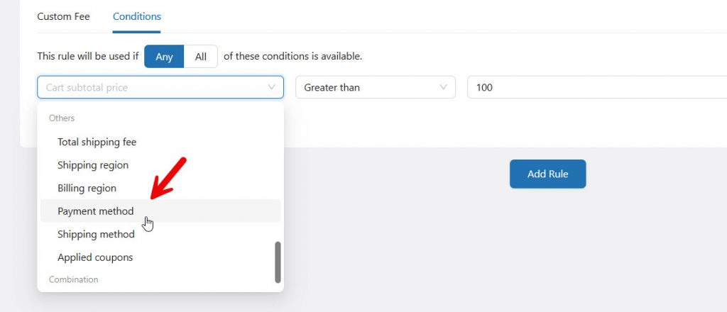 payment method