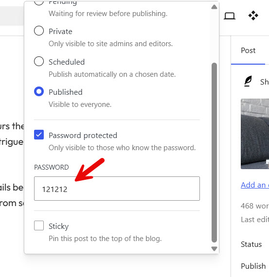 save password