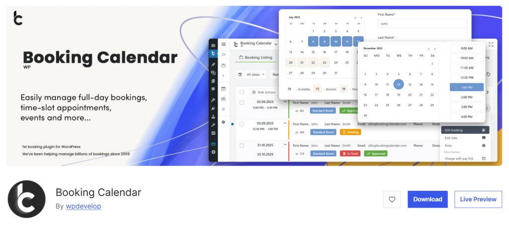 Booking Calendar