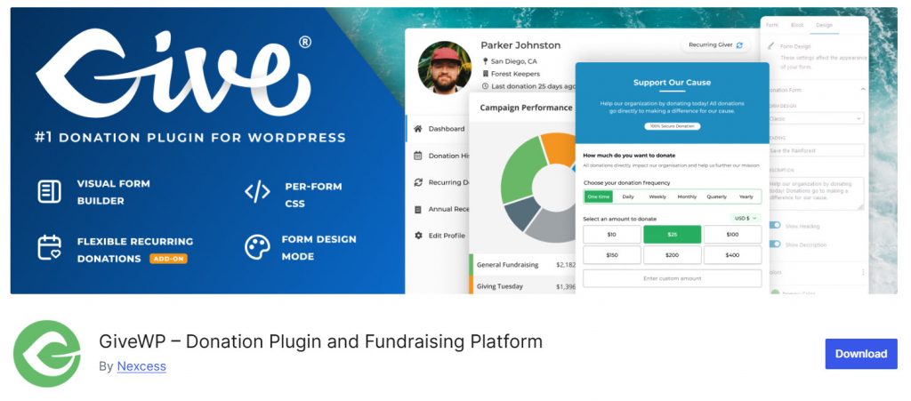 GiveWP - WP Simple Pay alternatives