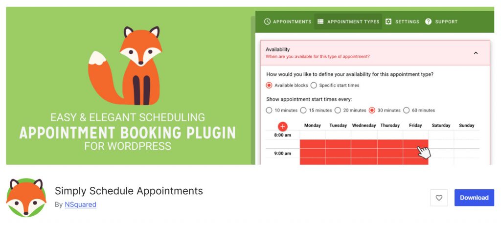 Simply Schedule Appointments